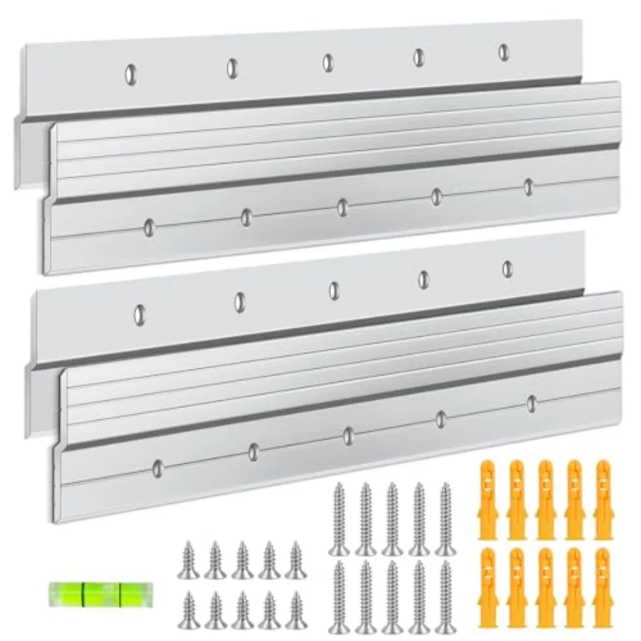 ELNLE Rail de fixation pour miroir lourd, support de montage à crochet pour cadre lourd, 30,5 cm, accroche murale pour miroir et tableau lourd