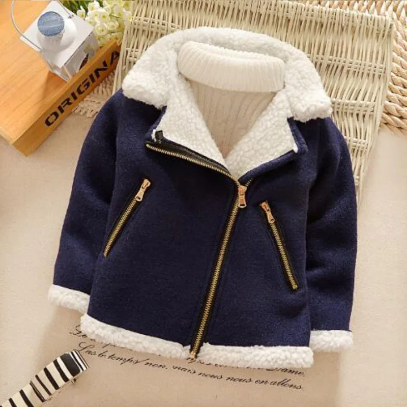 Baby boy Winter jacket new lamb fleece warm coat thicken 0-4 years old beibei fashion Korean version leisure children\'s clothing