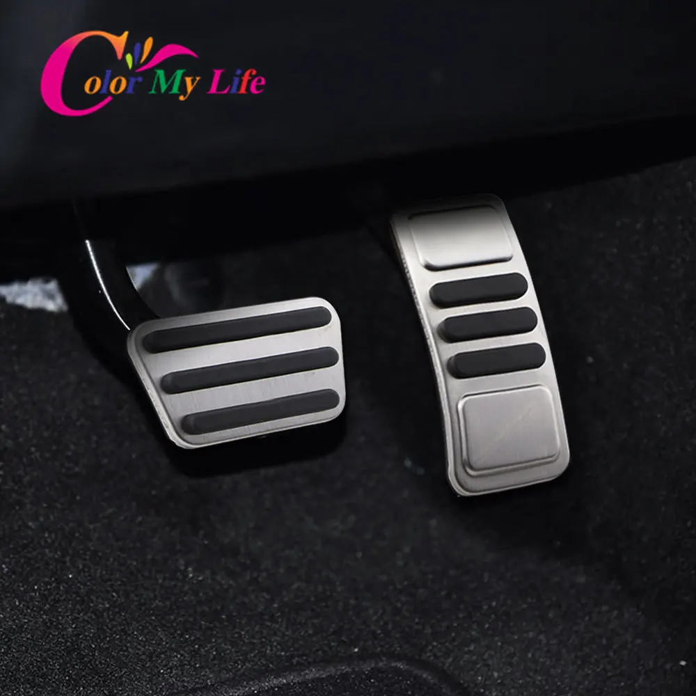 AT Car Pedals for Ford Mustang 2015 2016 2017 2018 2019 2020 2021 2022 Accessories Gas Brake Pedal Protection Cover