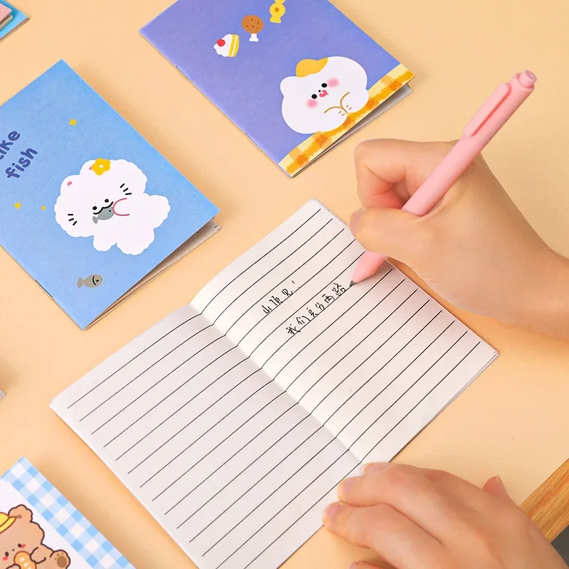 Mini Bloc de notas Kawaii para niños, cuaderno de notas con temática de ejercicio, regalos, suministros escolares, 10 piezas