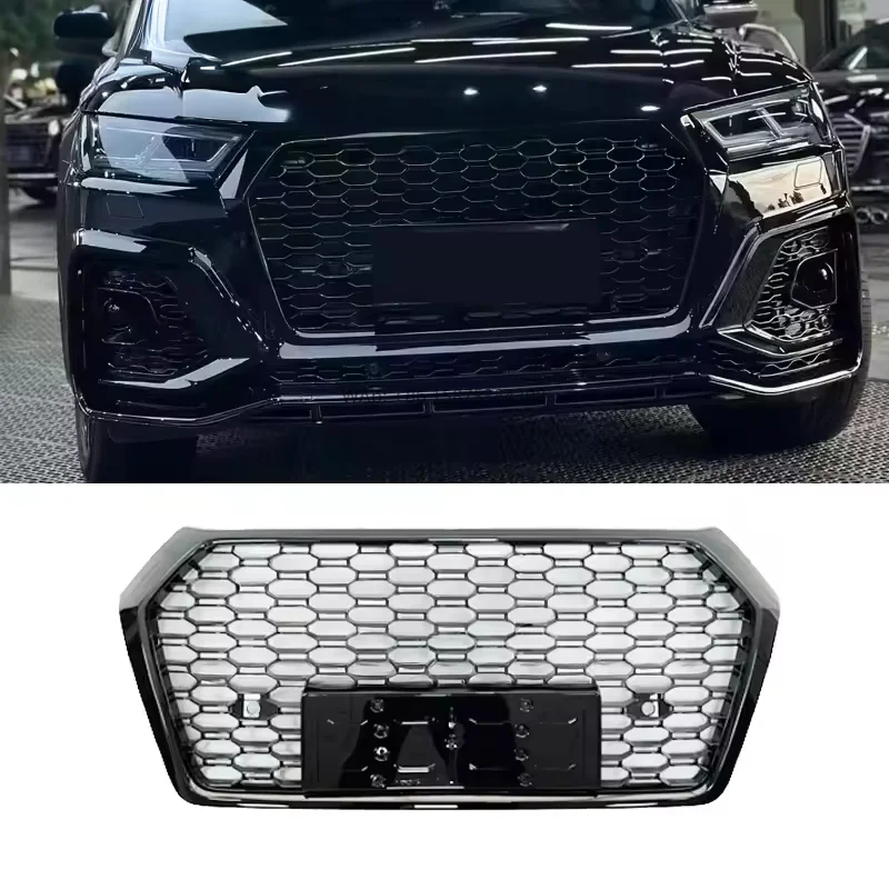 

RSQ5 Style Automotive Parts Gloss Black Radiator Grille Upgrade Honeycomb Front Grille for 2022-2025 Q5 B9.5
