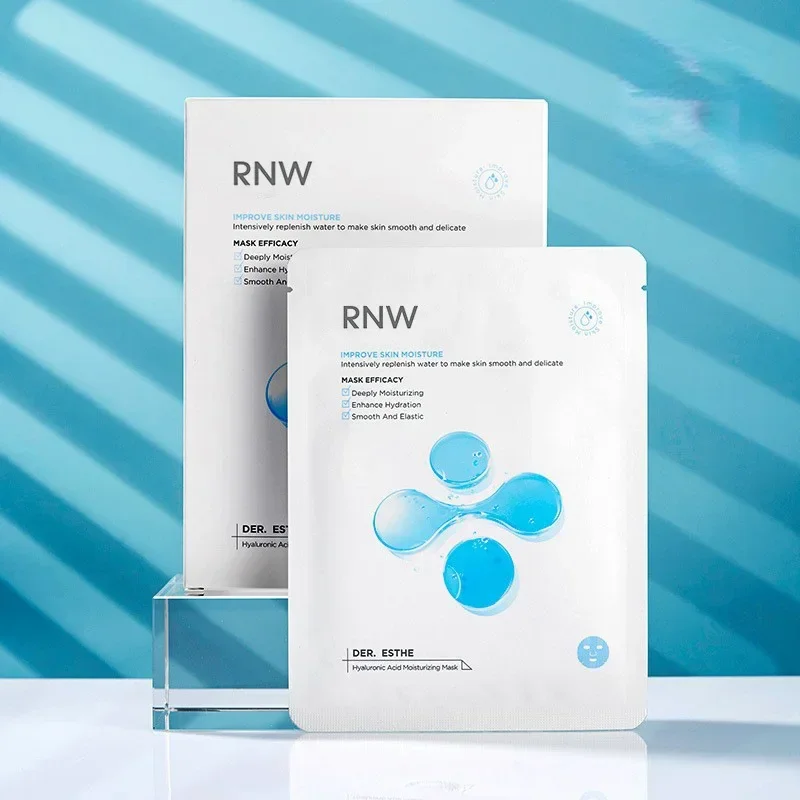 RNW Hyaluronic Acid Mask 10pcs Deeply Moisturizing Enhance Hydration Smoothing and Elastic Repairing Brightening Korea Skin Care