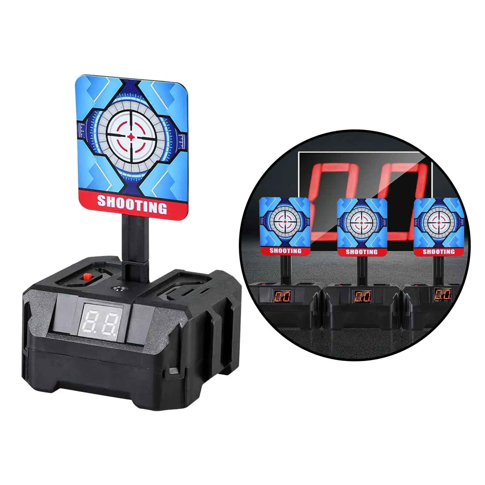 1 Piece Auto Electronic Target Scoring Auto Reset Shooting Digital Target with Light Sound Effect Gadgets for s Blaster