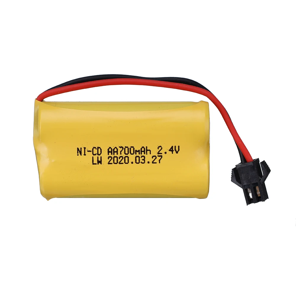 2Pcs Ni-CD Battery 2.4V 700mah SM/JST/Tamiya Plug For Remote Control Toys Racing Cars Trucks Boats, 2.4V Rechargeable Batteries