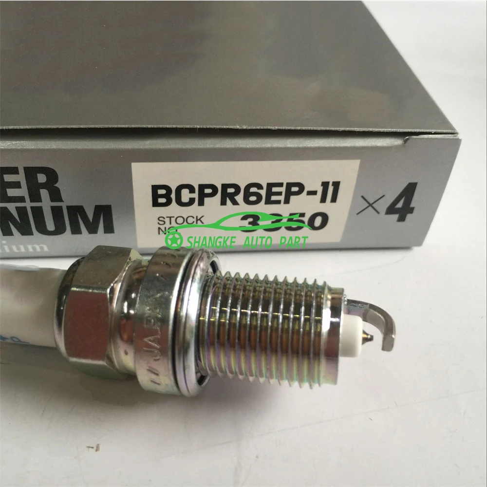 Original Laser Double Platinum Spark Plug OEM  3350 BCPR6EP-11  BCPR6EP11 FOR HHonda CRX Civic TToyota Camry LLexus ES250 MMazda