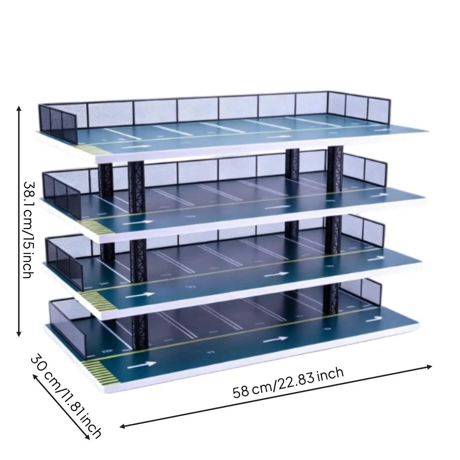 Model Car Display Rack Multi-Level Toy Car Storage Display Rack Miniature Parking Garage Open-Display Realistic for Collectors - view 3