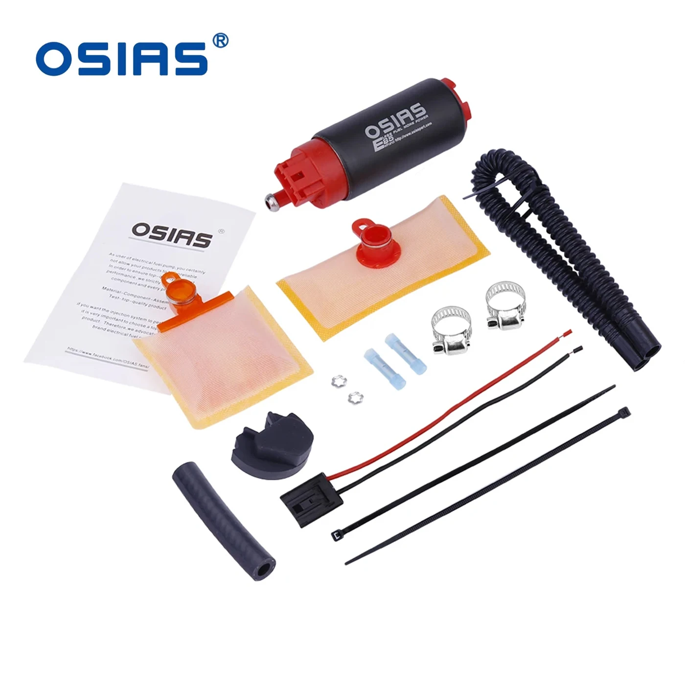 OSIAS-bomba de combustible de alto flujo, accesorio Compatible con Walbro 255LPH GSS342, para Honda Civic Accord Elantra Chevrolet Dodge, 340LPH E85