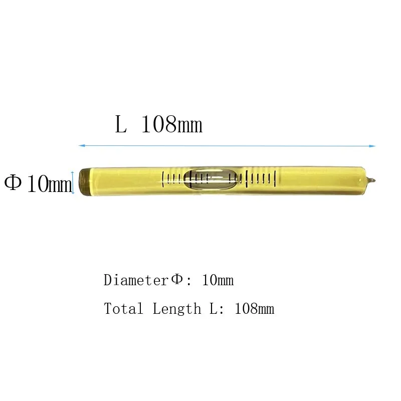 Outer Arc Glass Level Bubble Tubular Blister Multi Specification Precision Angle Ruler Meter Locator Maintenance Accessory 1PCS