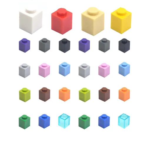 100pcs MOC 1x1 Parts 3005 Brick Compatible Figures Bricks DIY Assmble Building Blocks Kid Puzzle Brain Toys Christmas Gifts
