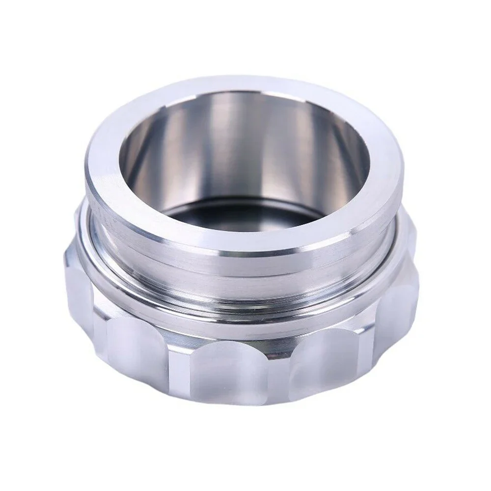 1*Fuel Tank Cap Aluminium Alloy Weld On Filler Neck And Cap Oil Fuel Water Tank Sliver OEM Coolant Tanks Car Exterior Parts