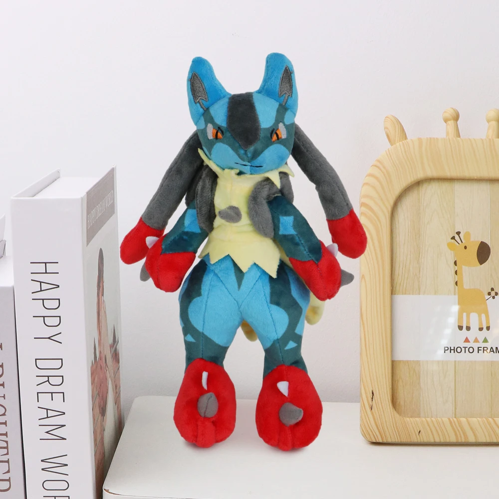 Lucario Riolu Pokemon Plush Toy Lucario Riolu Mega Evolved Soft Stuffed Doll Cartoon Anime Games Plushies Halloween Gifts view 5