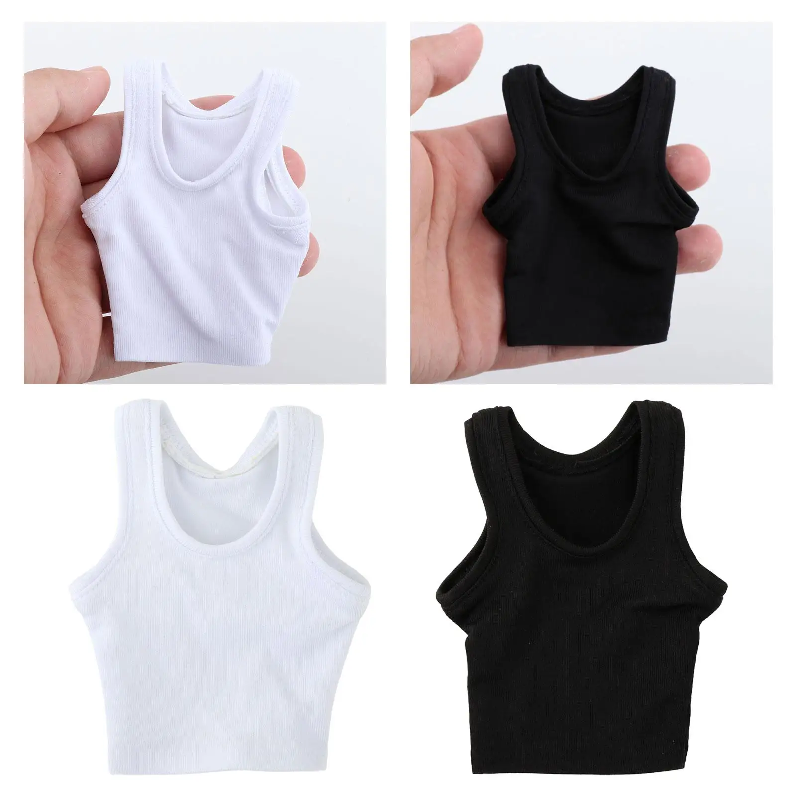 1/6 Scale Men Figures T Shirt Sleeveless Vest Action Figure Body Dolls Toy Accs for 12'' Soldier Figures Doll Model Dress