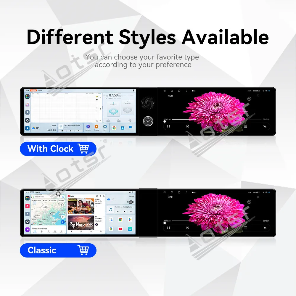 

Dual 12.3 inch Android 13 Carplay For Toyota RAV4 2007-2011 Gps Navigation Car Radio HD Touch screen Stereo Auto Head Unit