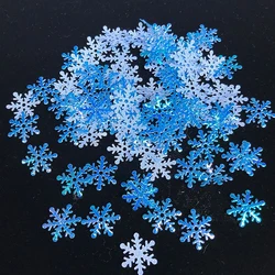 300Pcs/Lot Christmas Snowflakes Confetti Artificial Snow Xmas Tree Ornaments Decorations For Home Party Wedding Decor Supplies