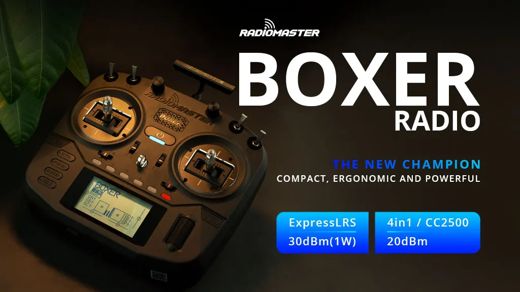 RadioMaster Boxer Funkfernsteuerung (M2) CC2500 / 4in1 / ELRS Dual-Band Dual 1W Gemini Xrossband ExpressLRS Sender – Detail 1