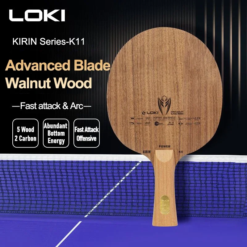 LOKI KIRIN K11 Table Tennis Blade 5 Wood 2 Carbon Sweat Absorption Loop Fast Attack Racket for Professional Advanced Training