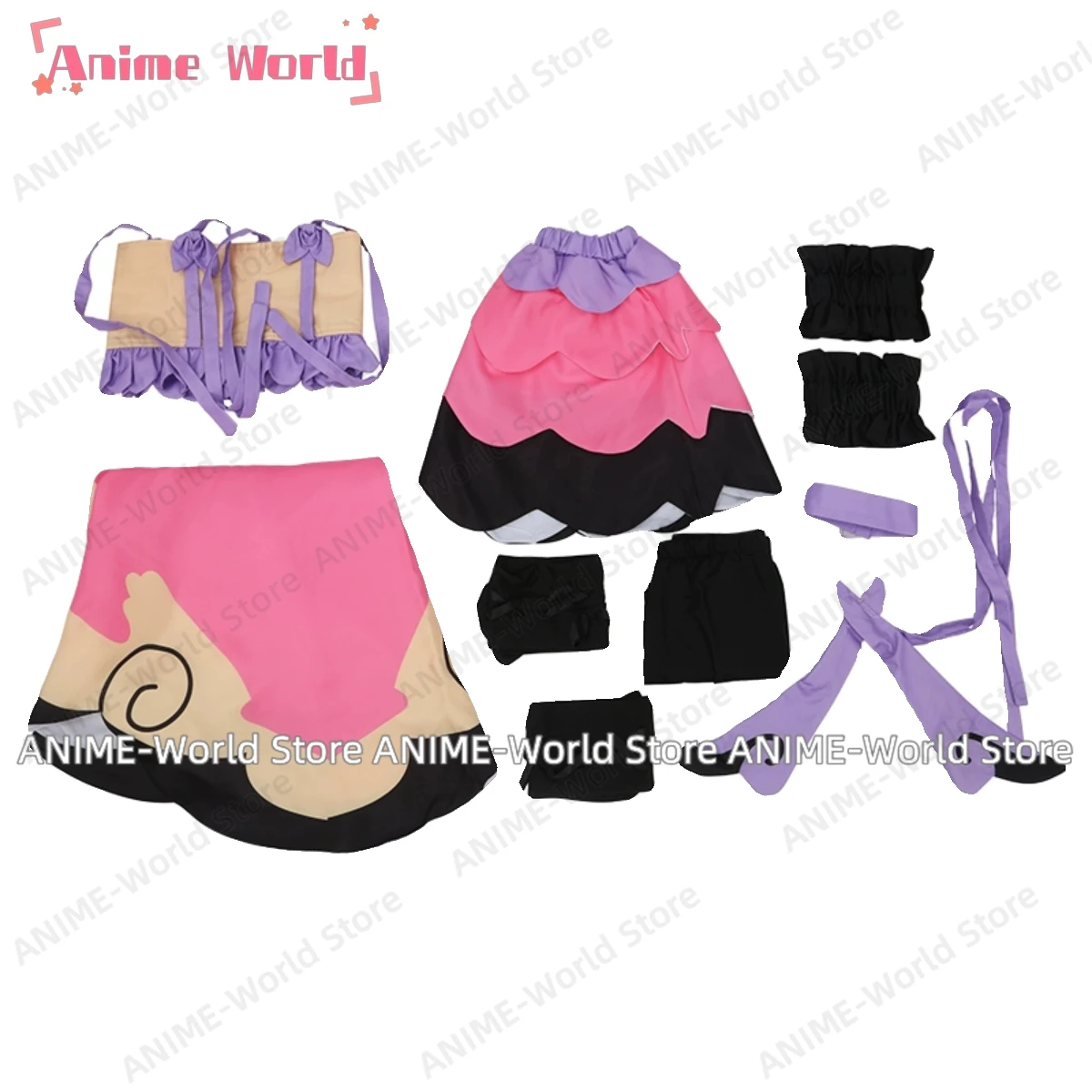 《Custom Size》Game Valerie Cosplay Costume Include Headwear Stockings Wig Halloween Role Play