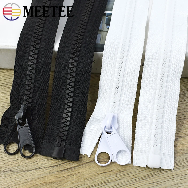 

1/2Pcs 10# Resin Zipper 100-500cm Open-End Double-Slider Tent Down Sleeping Bags Closure Zippers Repair Kits Sewing Accessories