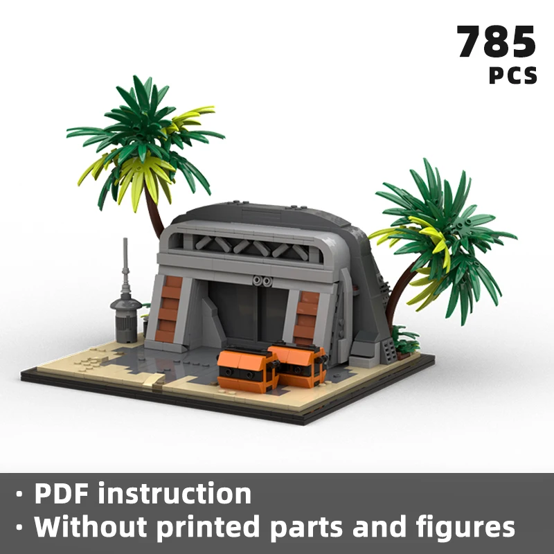 cinematic star movie bunker diorama entry entrance passage bricks battle scene blocks base building moc display unique klocki