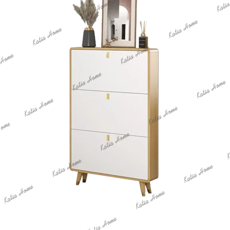 Factory Direct Ultra Thin European Shoe Racks Cabinet Modern Drawer Wooden Women Shoe Cabinet Storage Luxury Schuhschrank Furnit