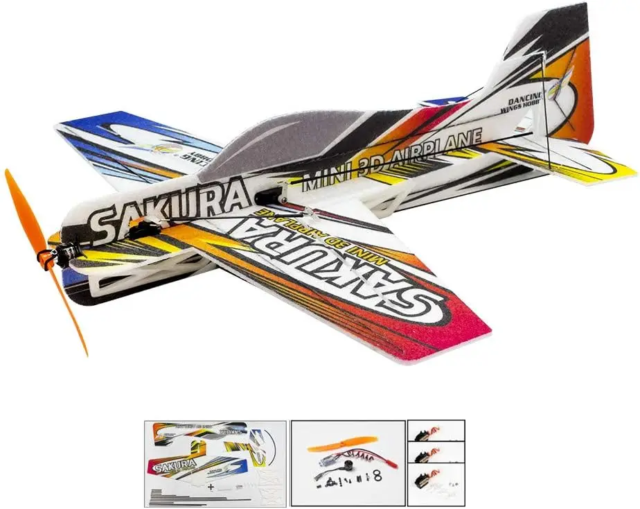 Sakura 3D EPP Aerobatic RC Plane Kit 420mm Durable Foam Upgrade Version for Adults with Motor ESC And Servo