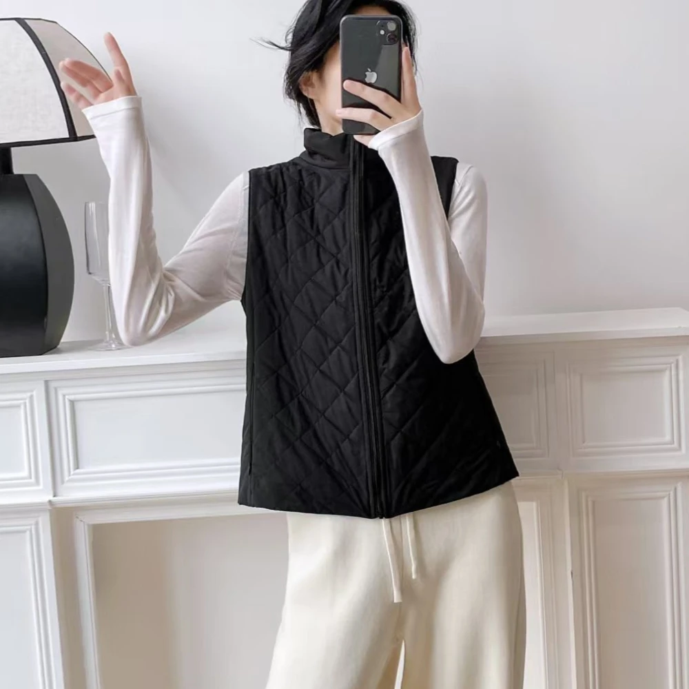 

Новая женская одежда с шелковым наполнителем, тренд 2025, зимняя одежда, женский стеганый жилет, женский жилет, женская стеганая куртка, пальто без рукавов