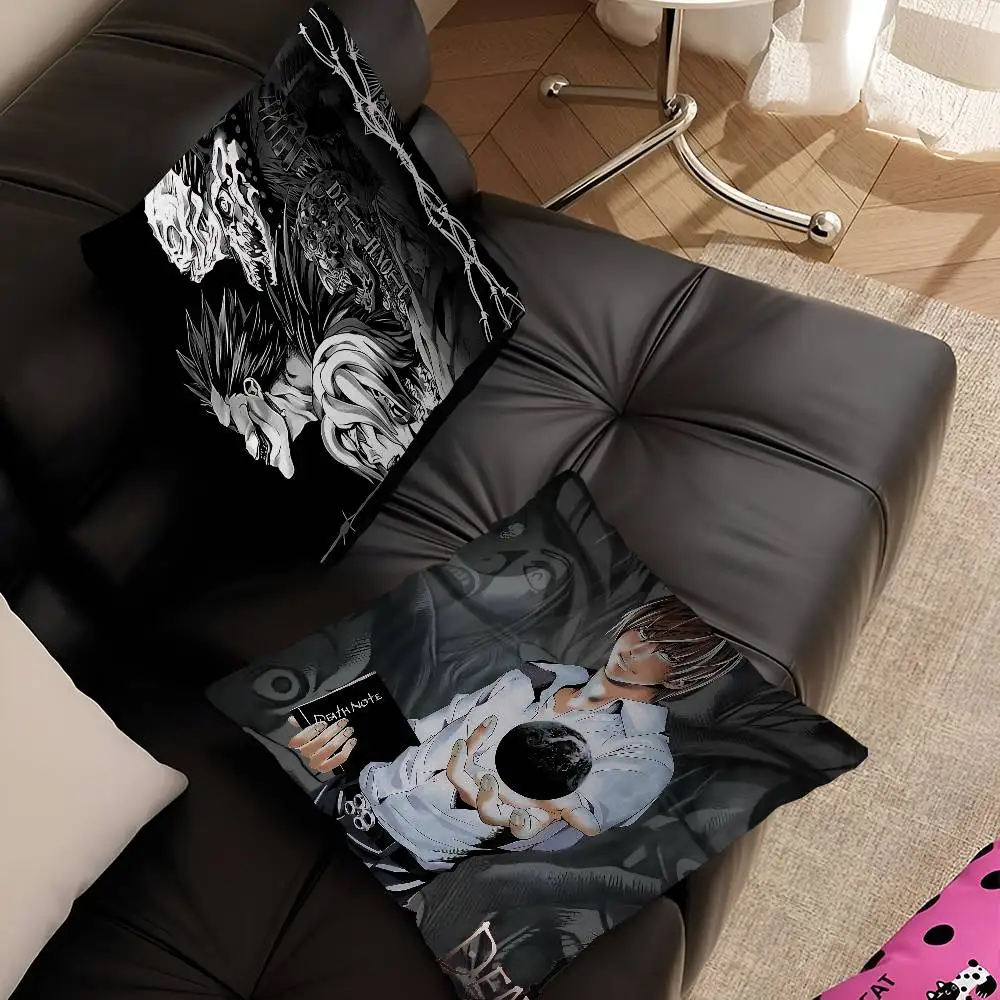 Classic Anime D-Death N-Note Pillow Cushion Cover Pillowcase Living Room Sofa Home Decor Customized