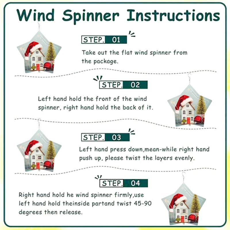 6 paczek 10 Cal blanków wiszących z lat wiatraczek Boże Narodzenie wiatraczek blanki prezent na Boże Narodzenie dekoracja ogrodu