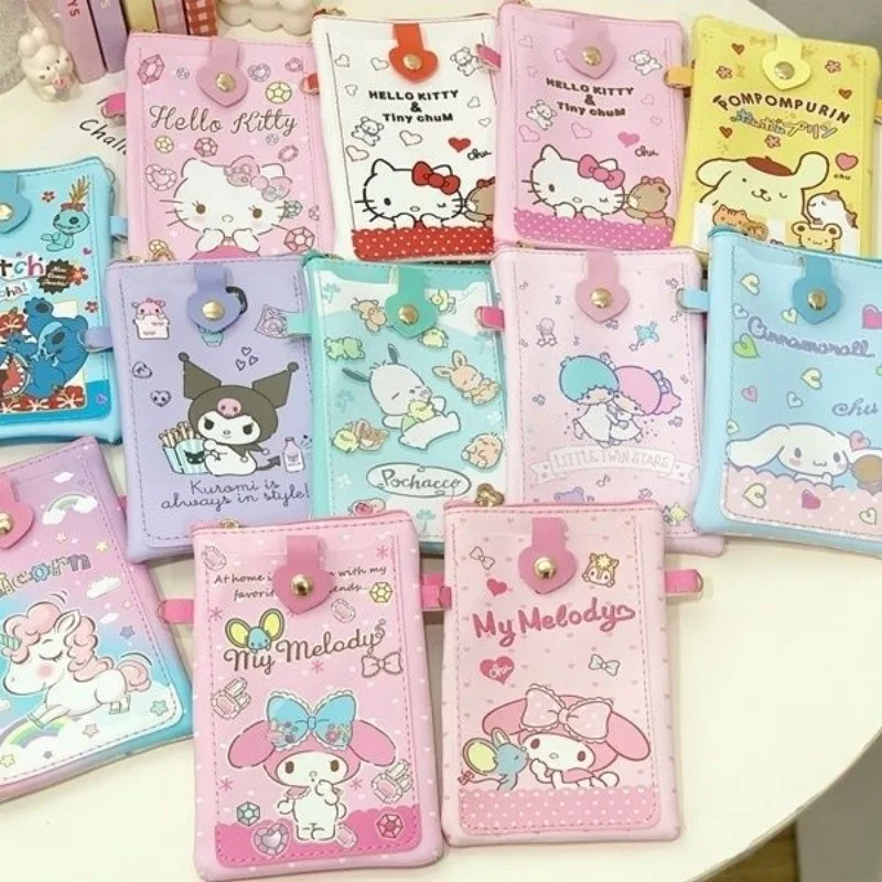 Сумка-Кроссбоди Sanrio, кошелек для мелочи, из искусственной кожи, с ремешком, с рисунком Hello Kitty, аниме, сумка для удостоверения личности Kuromi, подарок