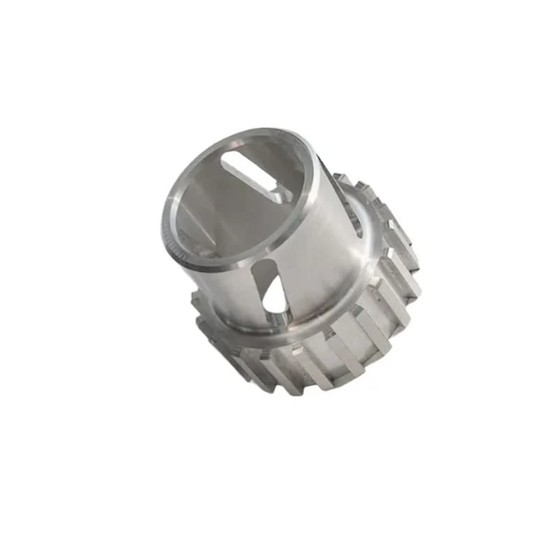 Stainless steel CNC machined hollow gear bushing, special-shaped gear connector, perforated gear assembly