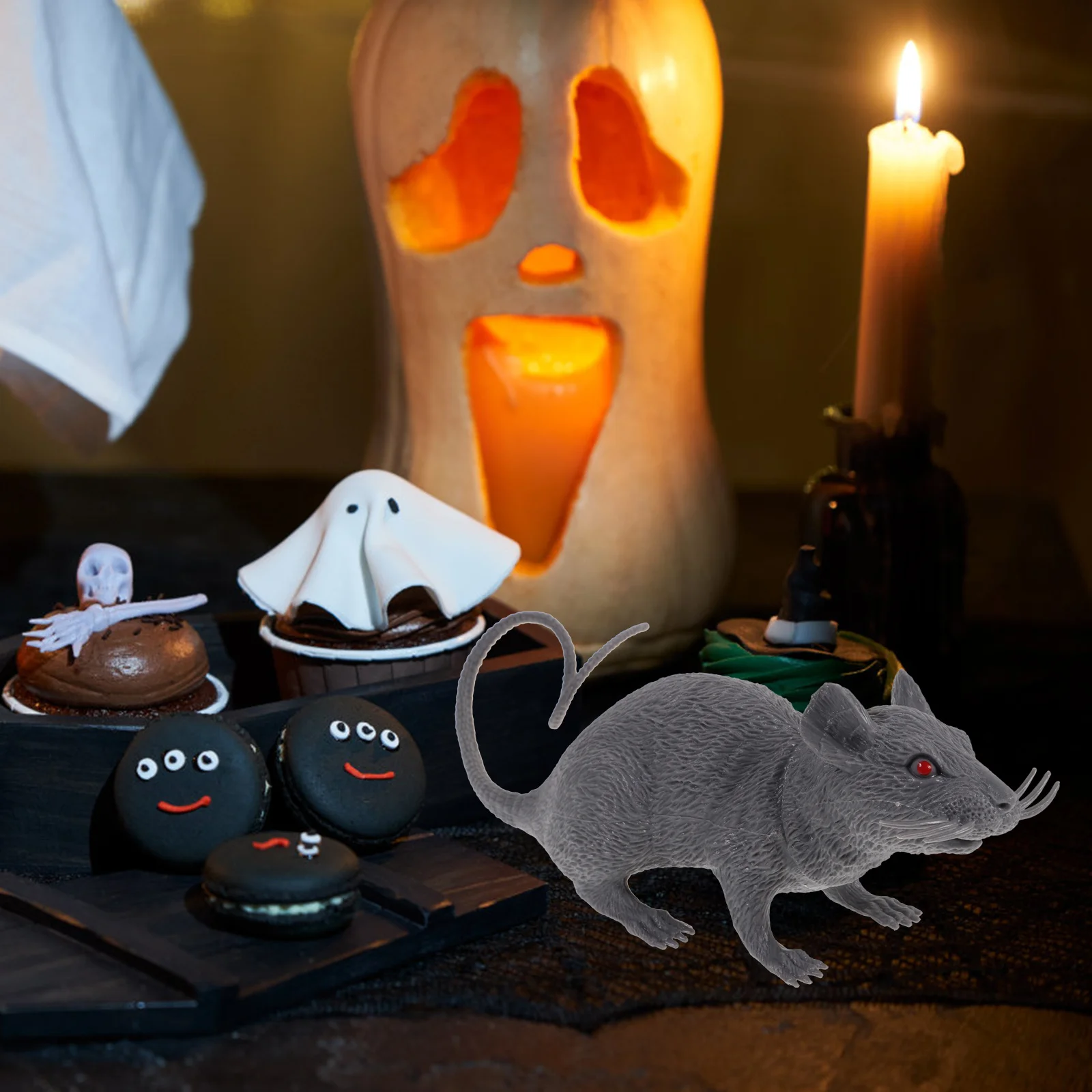 

3 шт., реалистичные жуткие мыши, реалистичные резиновые украшения на Хэллоуин, розыгрыш, вечерние принадлежности для пикника, игрушечные мыши, фигурка муравья