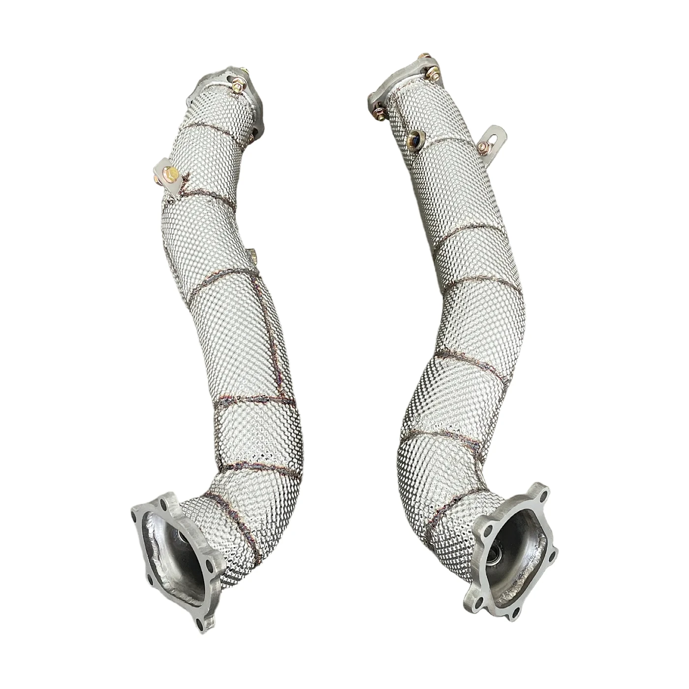 

For Audi Stainless Steel Heatshield Downpipe For Audi RS6 RS7 C7 S6 S7 S8 D4 4.0T Racing Downpipe