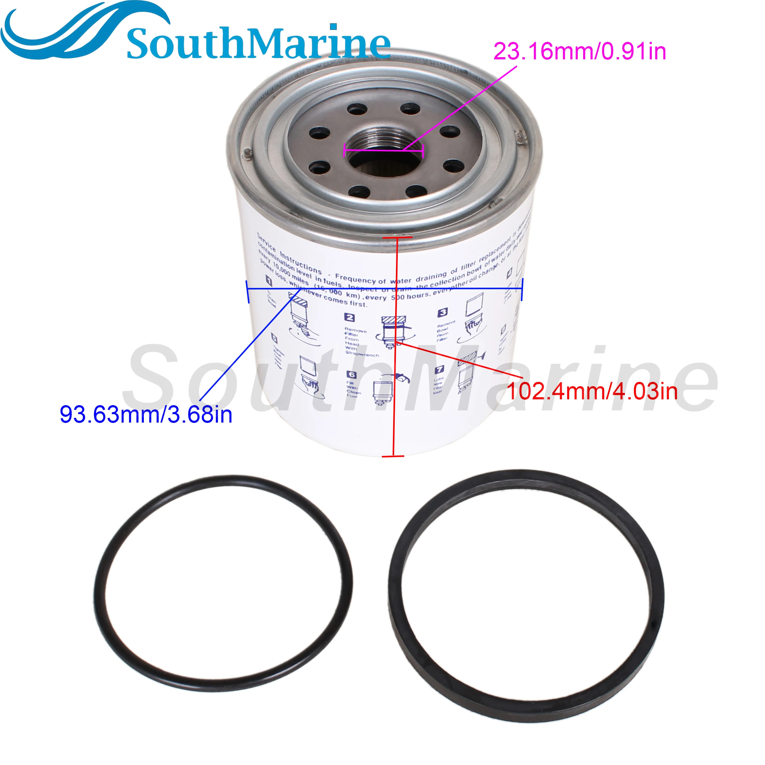 Outboard Motor R20T Element for Fuel Filter Water Separator for Racor Mercury Quicksilver Truck Bus Marine Spin-On 230R Series