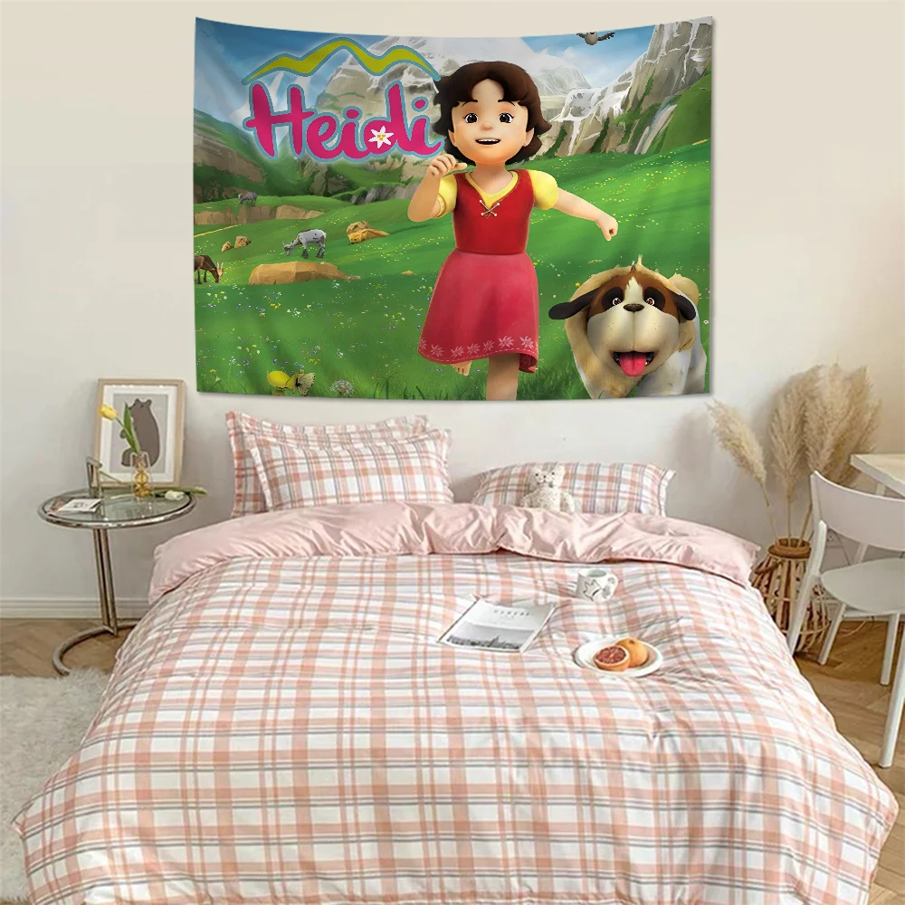 Heidi Cartoon Cartoon Tapestry Art Science Fiction Room Home Decor Wall Hanging Home Decor