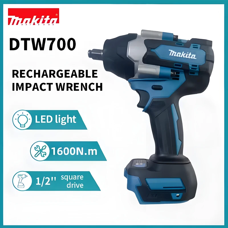 

Original Makita DTW700 18VCordless Impact Wrench Brushless Motor 1800Nm Variable Speed Electric Wrench High Effieiency Durable