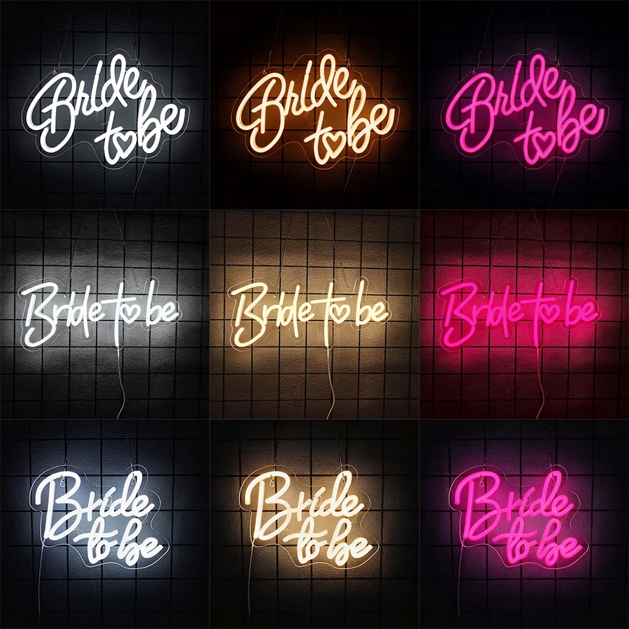 花嫁になるためのネオンサイン 壁飾り用、LEDネオンライト ウェディングサイン ブライダルシャワー 独身最後のパーティー 婚約パーティーの装飾用