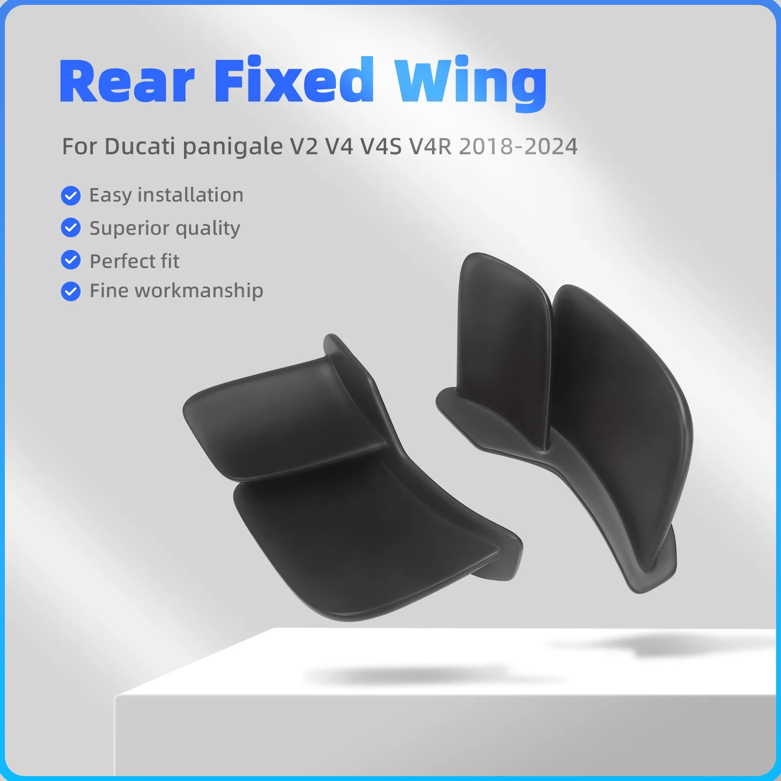 Motorrad GP Hinten Verkleidung Seite Winglet Schwanz Festen Flügel Für DUCATI Panigale V2 V4 V4S V4R