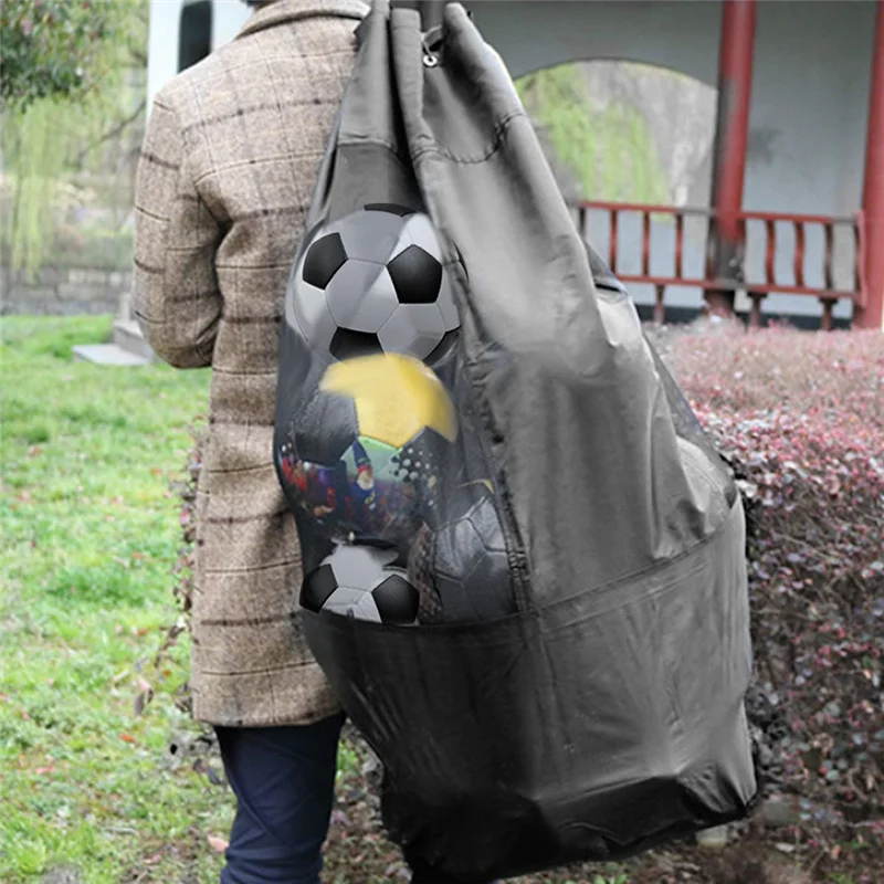 NALFI-сумка для футбольного оборудования, баскетбольная, волейбольная, большая сумка для мячей, сетчатая сумка, сумка для хранения футбола на шнурке