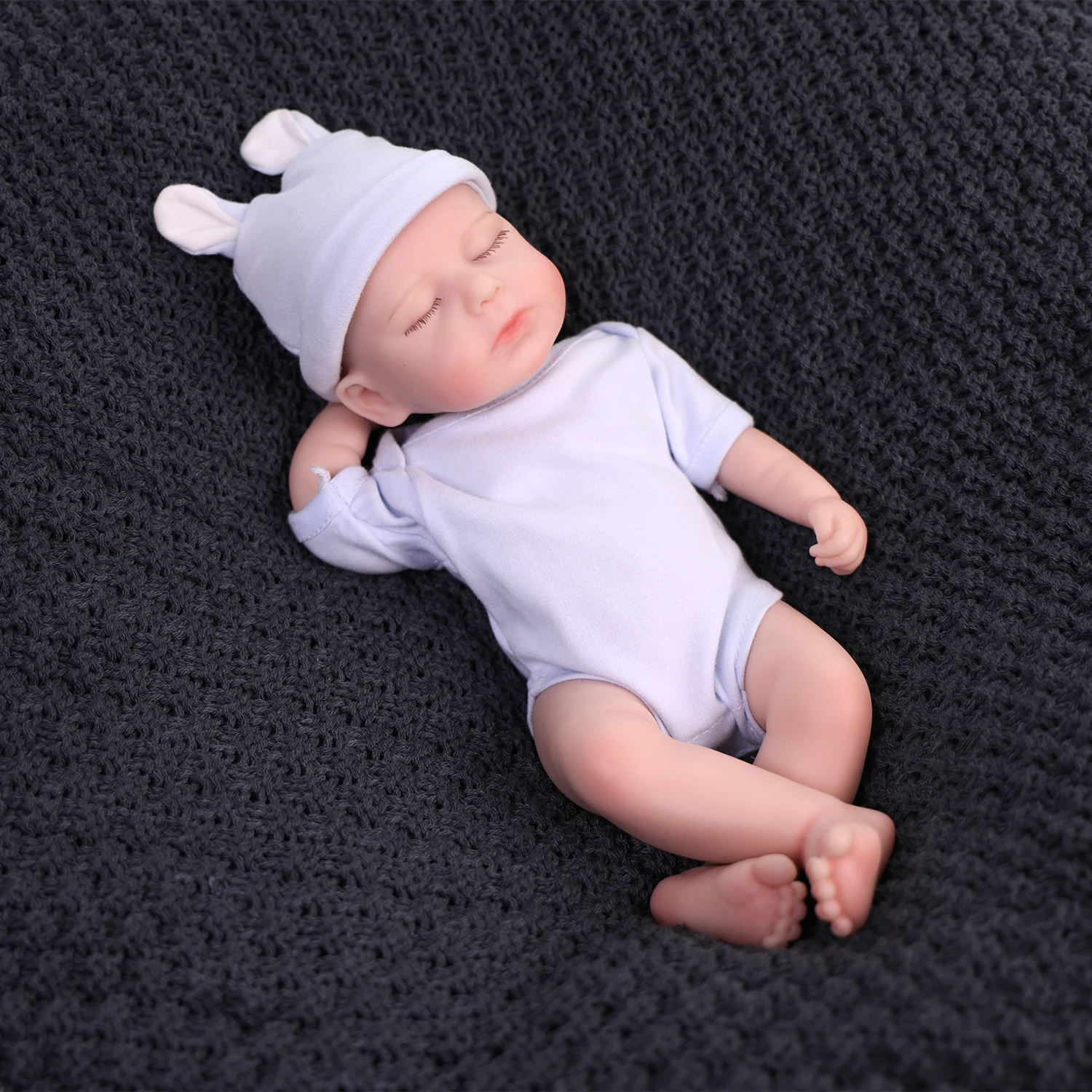 

KEIUMI 12 Inch Super Soft Silicone Reborn Doll Realisticn Skin with Visible Veins Newborn Boys Toy Kids Gift