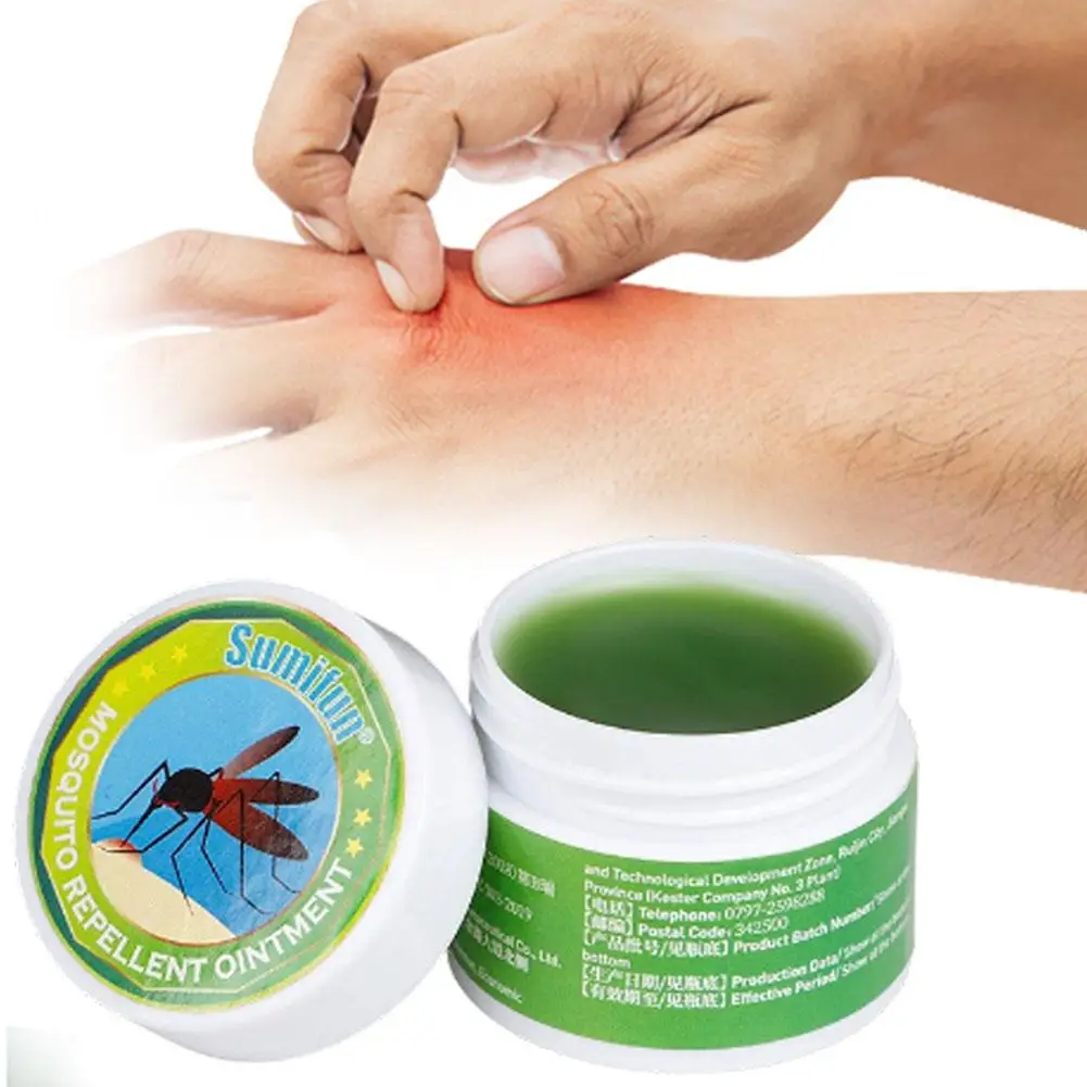 1 Box Natural Herbs Ointment Plant Plaster Moxibustion Cooling Oil Protection Accessory Cream Repel Mosquitoes Relieve Itching