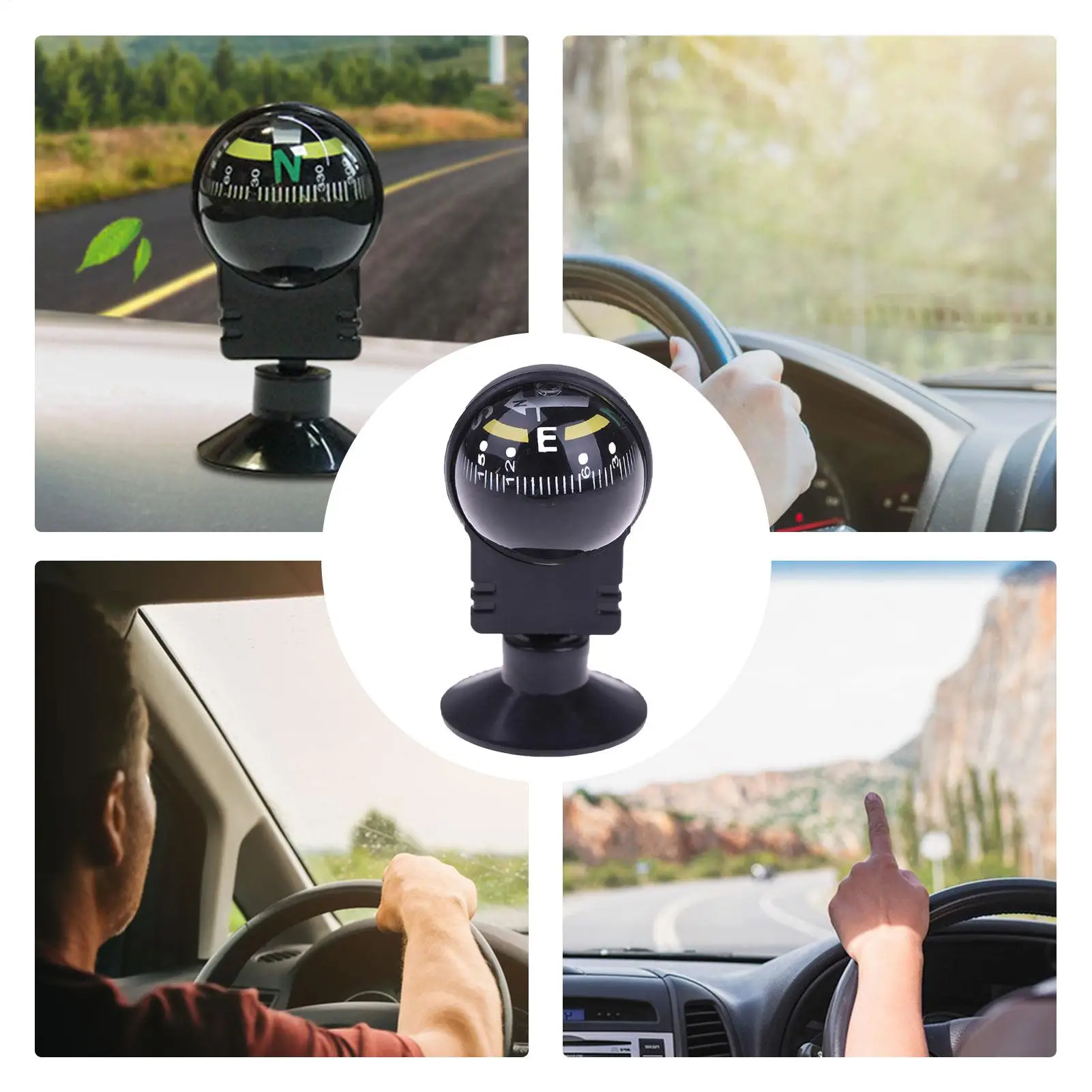 Car Compass Automotive Compass Ball High Precision Adjustable High Precision Navigation Guide Ball For Hiking Direct Ship Boat