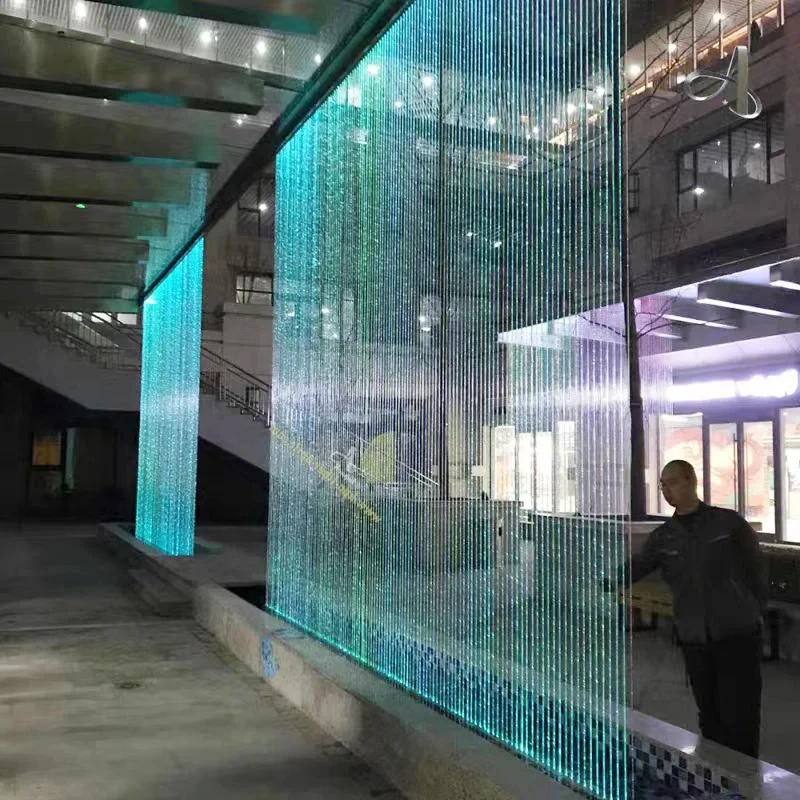 custom.Customized Wall Fountain Indoor Waterfall Led Waterfall Screen Hot Sale Tempered Glass Wall Waterfall
