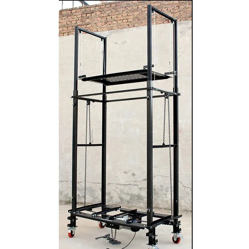 Factory Direct 2026 Guide Rail Chain Cargo Lift Industrial Electric Scaffolding Ladder for Warehouse Fruit Picking At The Farm L