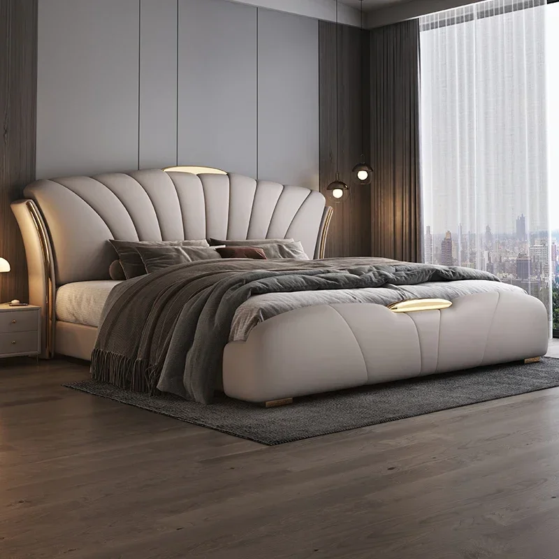 

Queen Double Bed Wood High End Headboard Twin Double Bed Girl Boys Sleeping Cama De Casal Bedroom Furniture durable