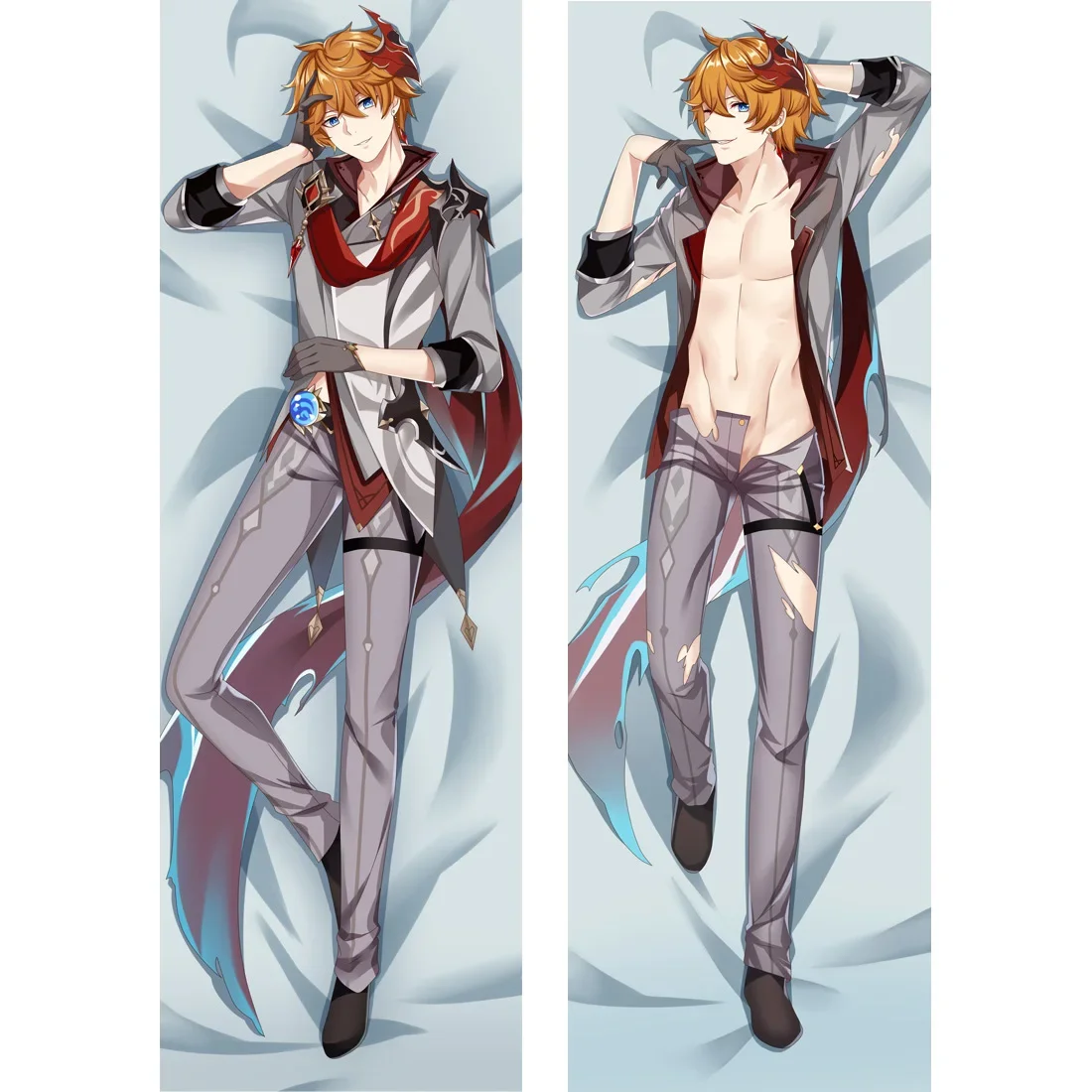 

WT Game Genshin Impact Dakimakura Tartaglia Cosplay Pillowcase Hugging Body Pillow Case Otaku Throw Bed Pillow Cover Peachskin