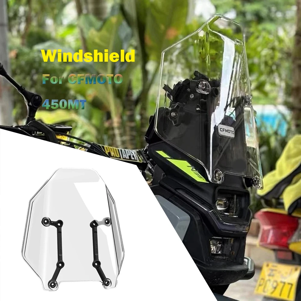 

New Motorcycle Windscreen Front Spoiler Air Deflector For CFMOTO 450MT 450 MT 2023-2024 New Windshield Covers