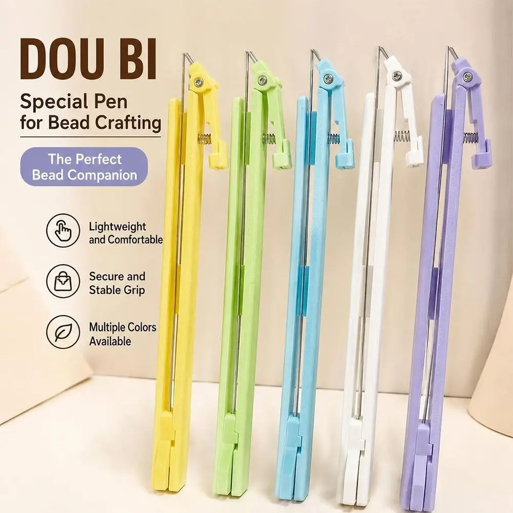 Handheld Bead Placement Pen Automatic Dispensing Anti-Jam Puzzle Bead Tool DIY Crafting Smooth Gliding Bead Peg Pen