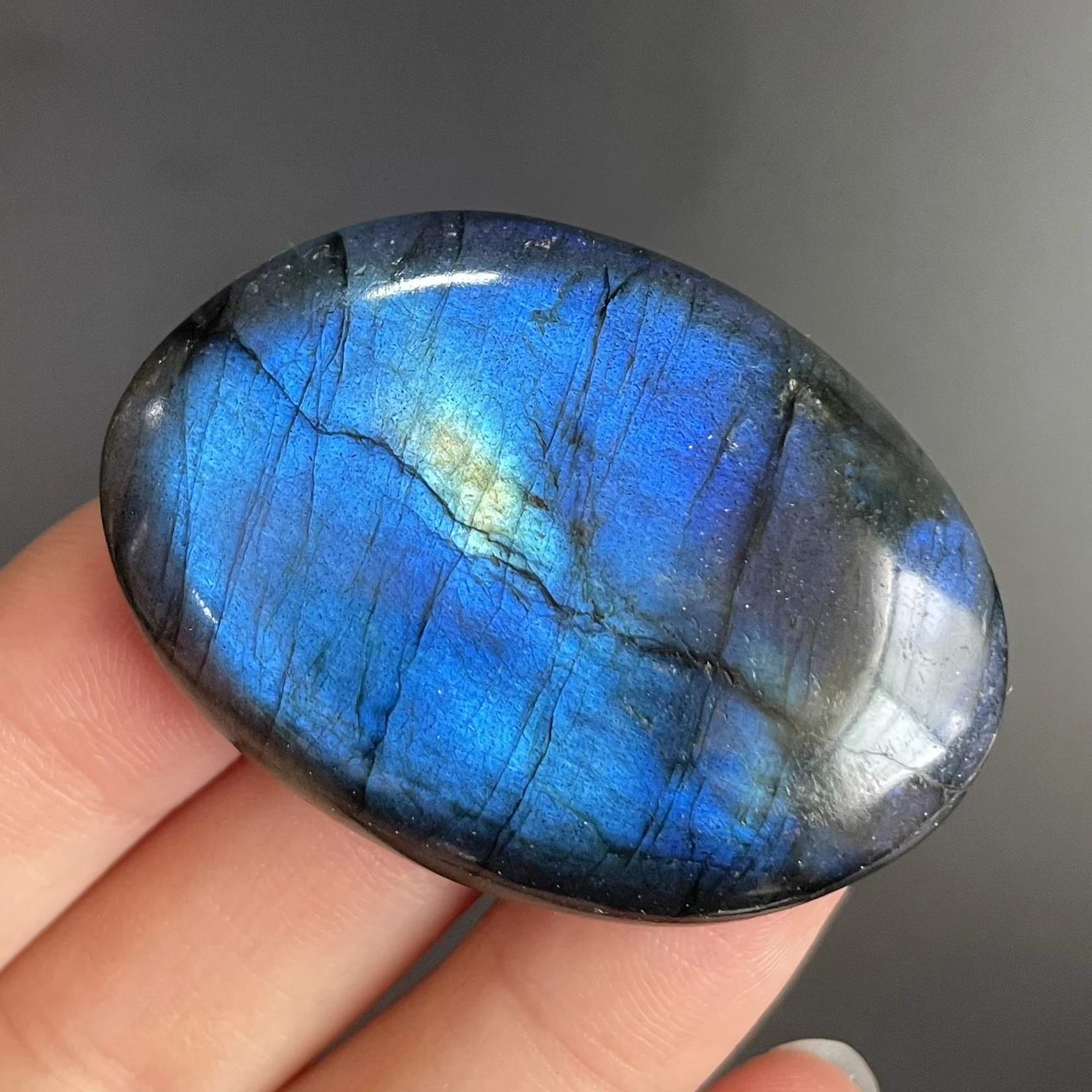 Natural Crystal Labradorite Oval Quartz Polished Reiki Healing Exquisite Room Decor Moonstone