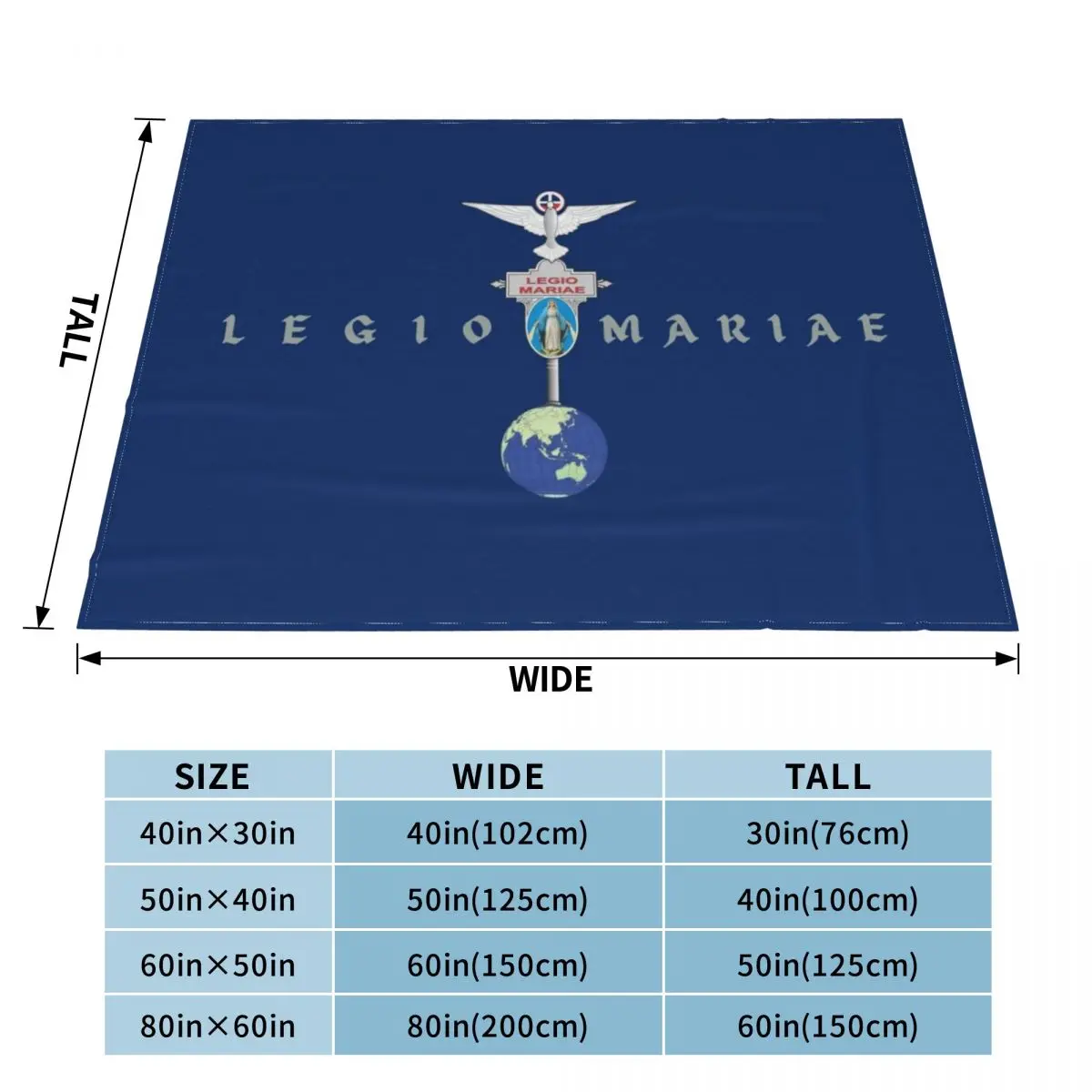 Legion of Mary, Legio Mariae, Marijina Legija Throw Blanket Fluffy Soft Blankets Flannel Fabric