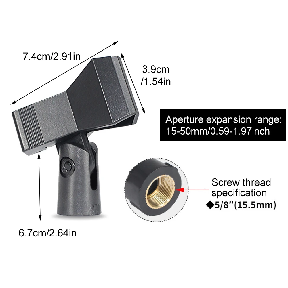 2 قطعة 180 درجة دوران حامل مع المسمار ميكروفون حامل محول ميكروفون ستوديو كليب الغناء Mic اكسسوارات